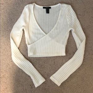 Forever21 White Crop Top